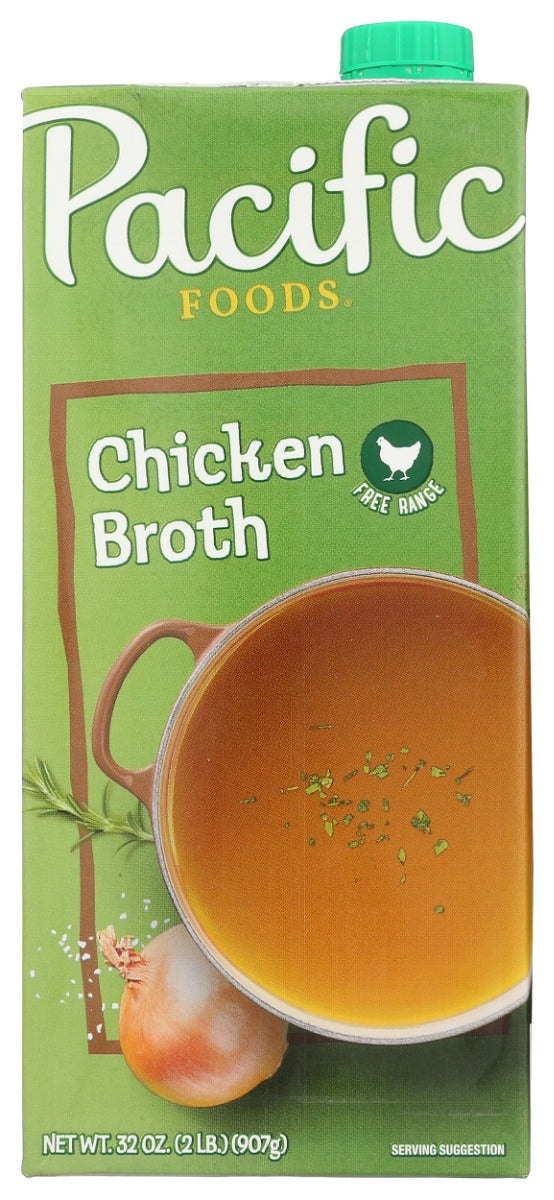 Effortlessly craft extraordinary meals with Pacific Foods® Free Range Chicken Broth. We slow-simmer free-range chicken with sea salt and just the right amount of seasonings for a savory chicken broth that's rich and full of flavor. Use it in any recipe that calls for chicken broth, chicken stock or water. It's great as a soup base and for crafting delectable stews and ramen. It also elevates gravies, sauces and marinades, and it enhances the cooking of grains, protein and veggies.