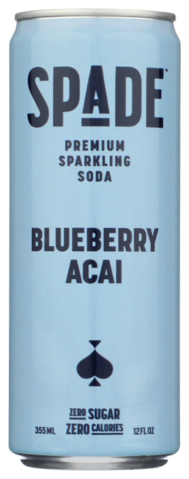 SPADE: Blueberry Acai Soda, 12 fo