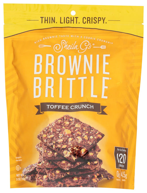 Brownie Brittle is the original crunchy brownie snack with a rich chocolate brownie flavor and crispy crunch just like the edges of the brownie pan. Our Toffee Crunch Brownie Brittle is decorated with delicious bits of toffee.