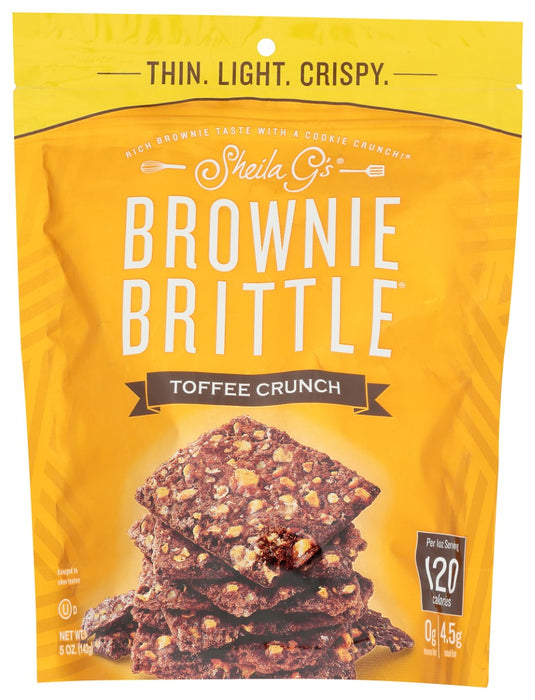 Brownie Brittle is the original crunchy brownie snack with a rich chocolate brownie flavor and crispy crunch just like the edges of the brownie pan. Our Toffee Crunch Brownie Brittle is decorated with delicious bits of toffee.