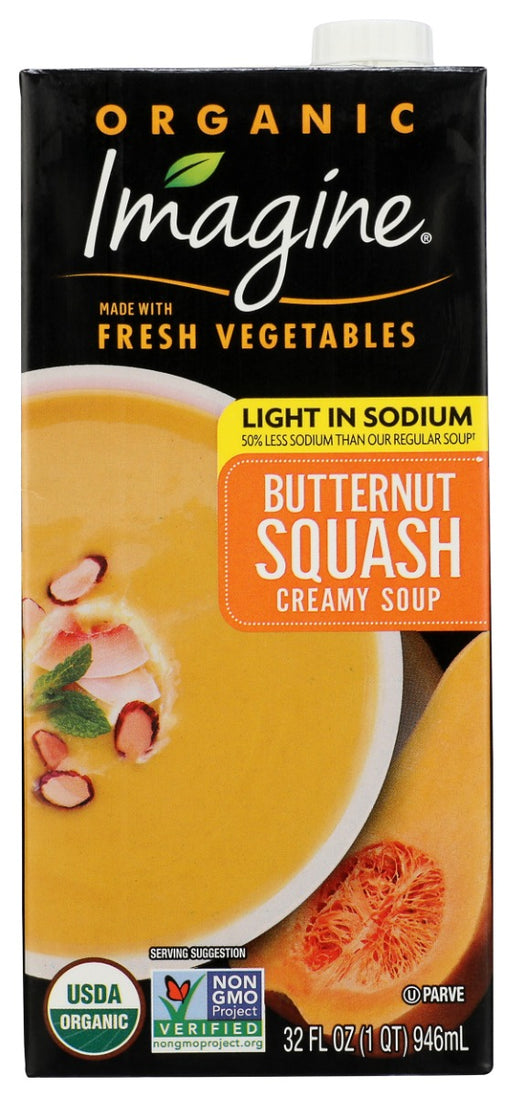 Our light in sodium version of this trusted classic features organic butternut squash harvested a the peak of freshness and then slow-simmered with a hint of cinnamon for the perfect balance of sweet and savory. For a decadent addition, stir in a spoonful of greek yogurt and a sprinkle of ground nutmeg.