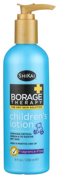 For Ages 6 Months and UpWill not irritate sensitive skin
Borage Therapy Children's Lotion offers a real solution for children's skin problems. It provides both immediate and long-term relief for dry skin issues. Borage Therapy gets to the cause of dry skin by reversing a deficiency of gamma linolenic acid (GLA), a critical Omega-6 fatty acid found in borage oil and often deficient in VERY dry skin. 