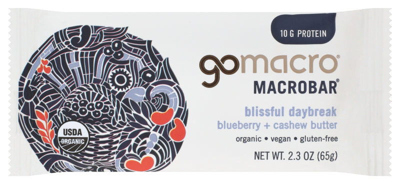 Like beams of golden light pouring over our Wisconsin farm each morning, our Blissful Daybreak MacroBar® will leave you feeling refreshed, rejuvenated, and ready to take on the day. Our blend of organic blueberries and creamy cashew butter provides a boost of positive, real food energy. This plant-based protein bar will revitalize your spirit all day long.