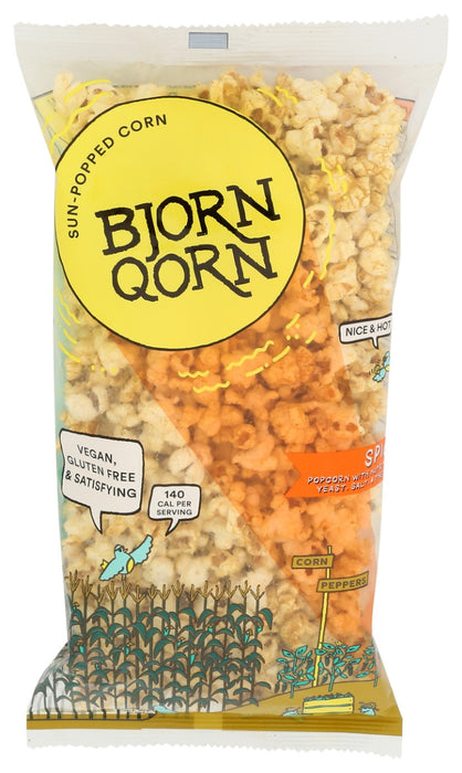 BJORNQORN: Spicy Popcorn, 3 oz