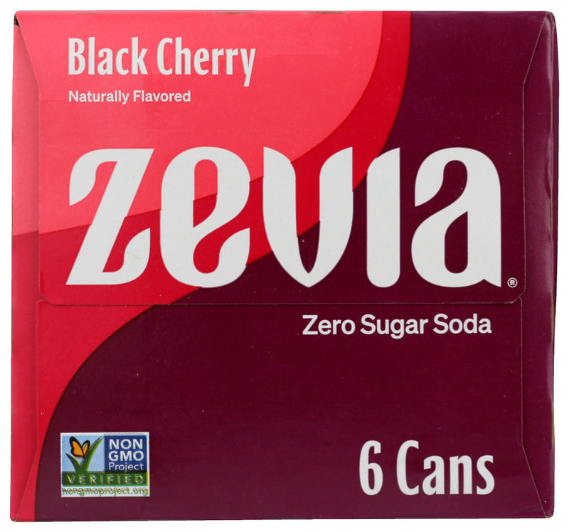 ZEVIA: Black Cherry Soda 6Pk, 72 fo