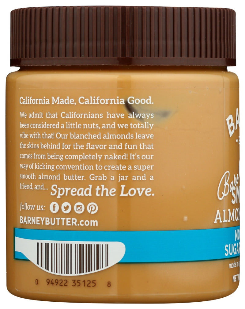 BARNEY BUTTER: Bare Smooth Almond Butter, 10 oz