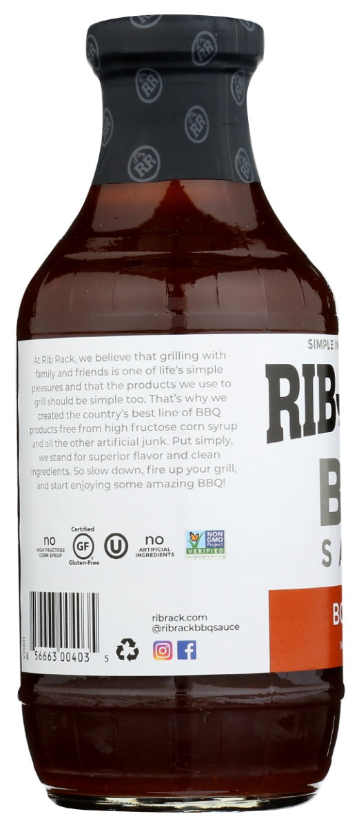RIB RACK: Bourbon BBQ Sauce, 19 oz