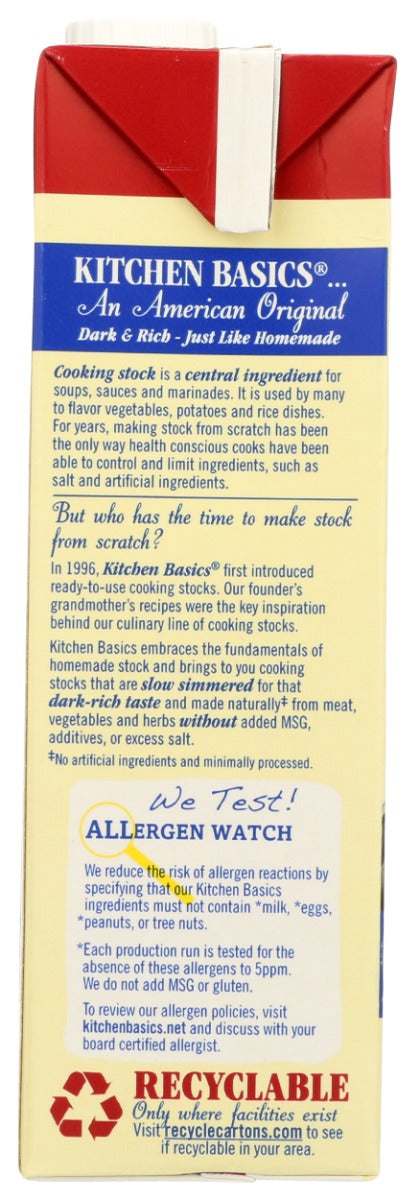 KITCHEN BASICS: Unsalted Beef Stock, 32 oz