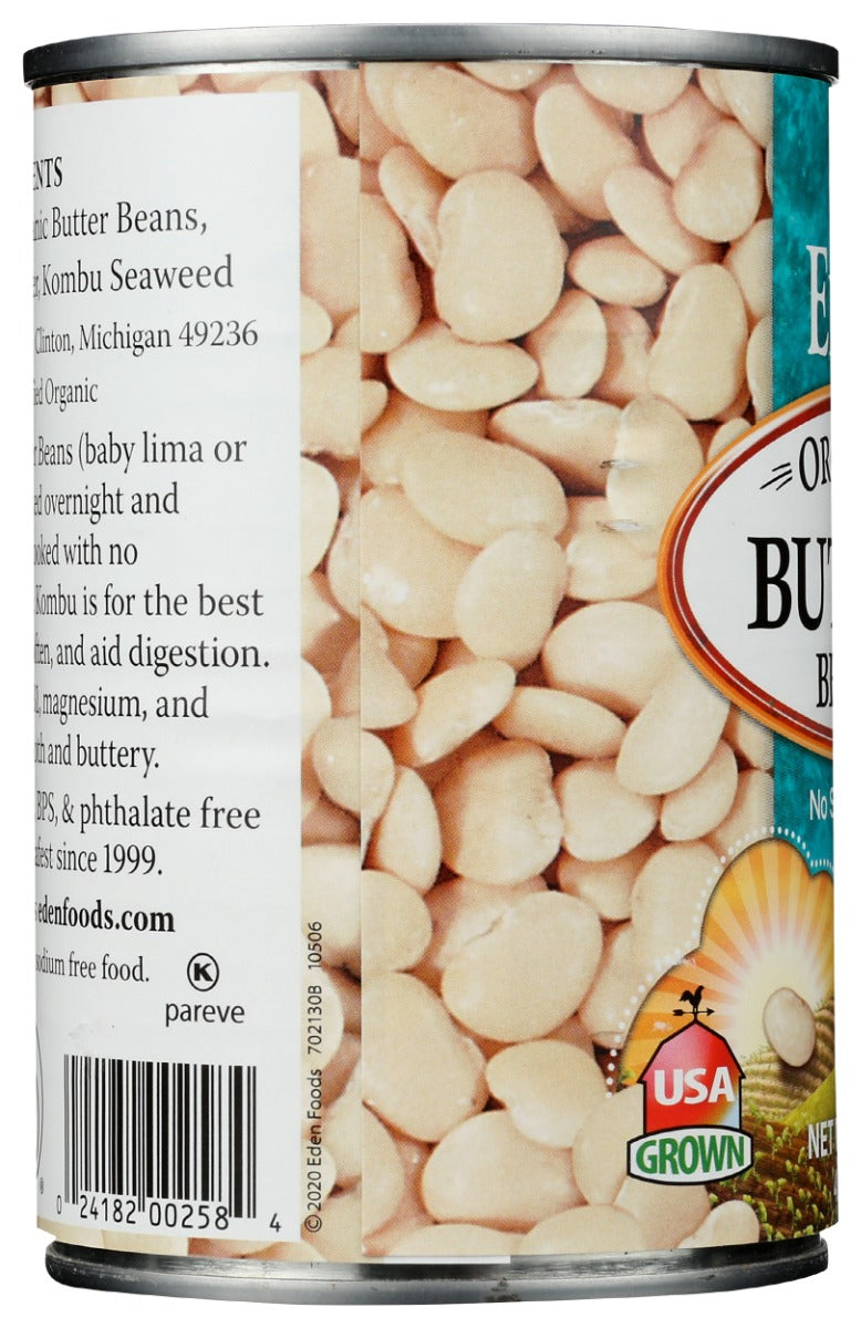 EDEN FOODS: Butter Beans Organic, 15 oz