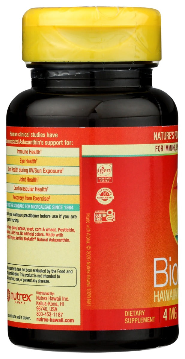 NUTREX: BioAstin Hawaiian Astaxanthin 4mg, 60 sg