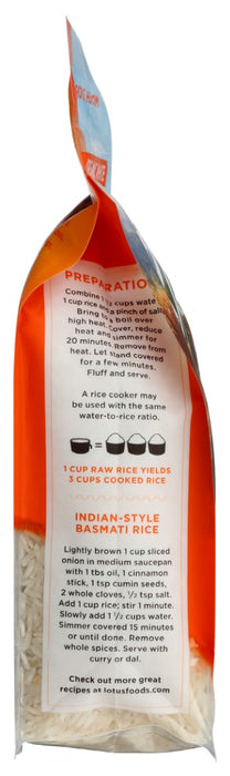 LOTUS FOODS: Regenerative Organic White Basmati Rice, 30 oz