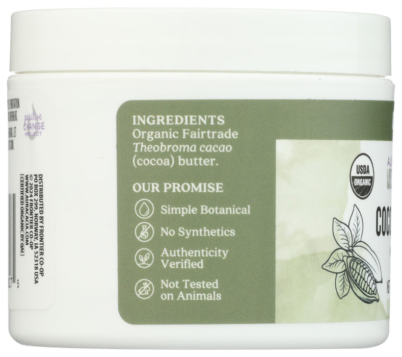 AURA CACIA: Organic Fair Trade Certified Cocoa Butter, 4 oz