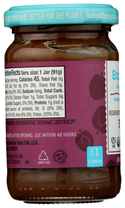 BABYLIFE ORGANICS: Plum Baby Food, 3.2 oz