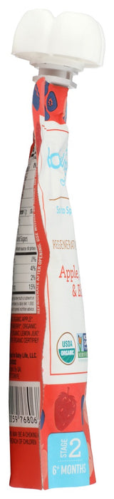 BABYLIFE ORGANICS: Apple Strawberry Blueberry Pouch, 3.5 oz