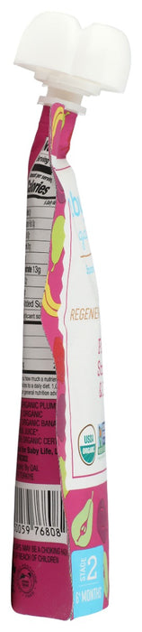 BABYLIFE ORGANICS: Plum Pear Strawberry Banana Pouch, 3.5 oz