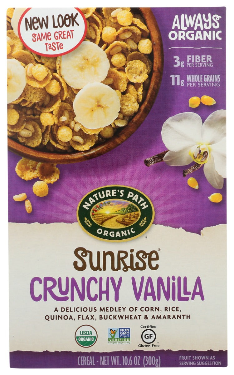 A delightfully crunchy blend of flakes, puffs, and rice crispies, coated with organic molasses and natural vanilla. Carefully crafted with organic corn, omega-3 rich flax seeds, and ancient grains like buckwheat, quinoa, and amaranth, our cereal has 15g whole grains and 4g of fiber, and is certified gluten-free and vegan. We believe it's important to start the day right"that's why we created this delicious cereal, filled with simple, whole food, and organic ingredients.
