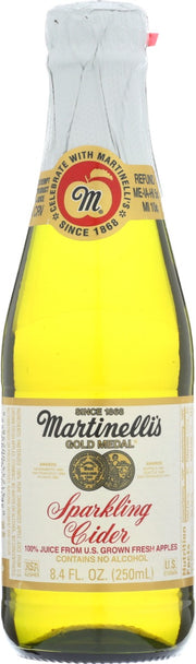 Our œmini bottle of Sparkling Cider can make any moment a special occasion, big or small. Each bottle features carbonated apple juice from 100% U.S. grown fresh apples. Share the special taste with a friend!