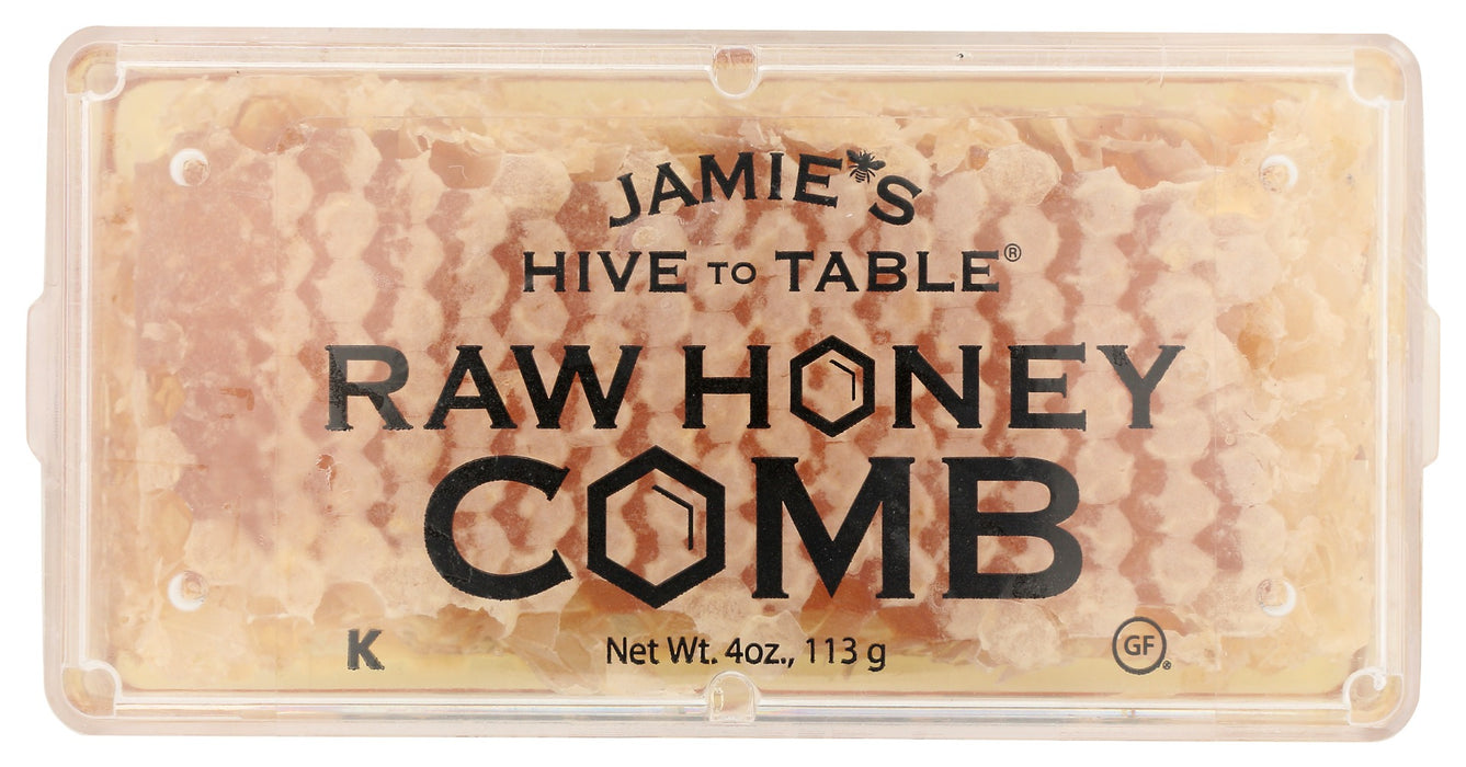 HIVE TO TABLE HONEY FARMS: Raw Honey Comb Jamies Casette, 4 oz
