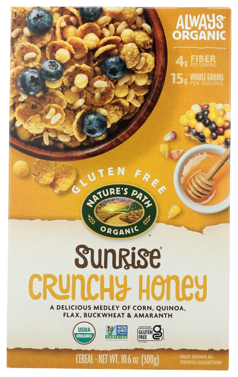 A delightful blend of the crunchiest flakes, puffs, and rice crispies, coated with pure, organic honey. Carefully crafted with organic corn, omega-3 rich flax seeds, and ancient grains like buckwheat, quinoa, and amaranth, our cereal has 11g whole grains and 3g of fiber, and is certified gluten-free and vegetarian. We believe it's important to start the day right"that's why we created this delicious cereal, filled with simple, whole food, and organic ingredients.