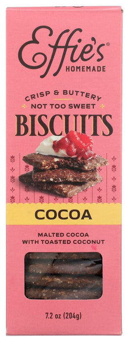 EFFIES HOMEMADE: Cocoa Biscuits, 7.2 oz