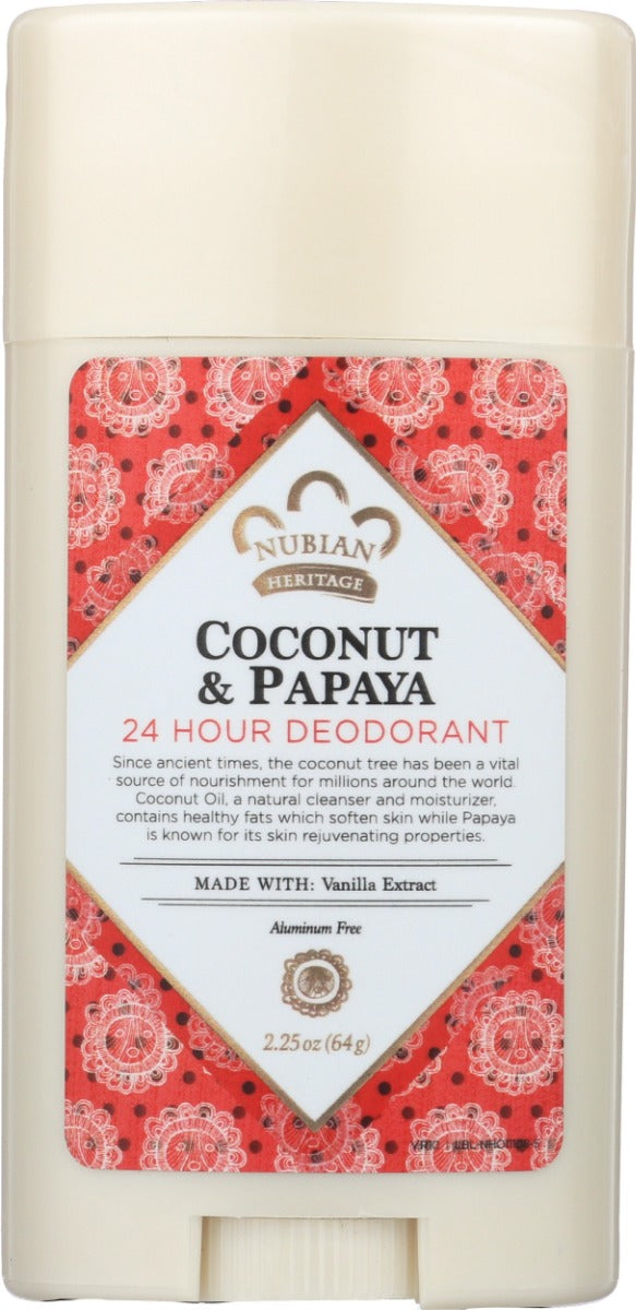 Coconut Oil, a natural cleanser and moisturizer, contains healthy fats which soften skin while Papaya is known for its skin rejuvenating properties.