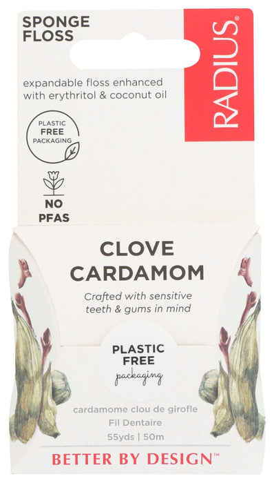 RADIUS: Vegan Sponge Floss Clove Cardamom, 55 yd