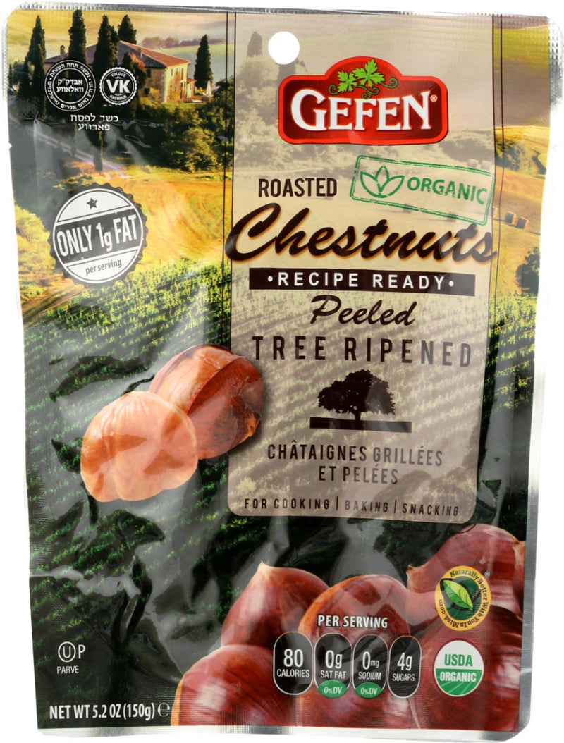 
Peeled and ready to eat; perfect for cooking, baking, or snacking.
All Natural.
Gluten Free.
Kosher for Passover.
