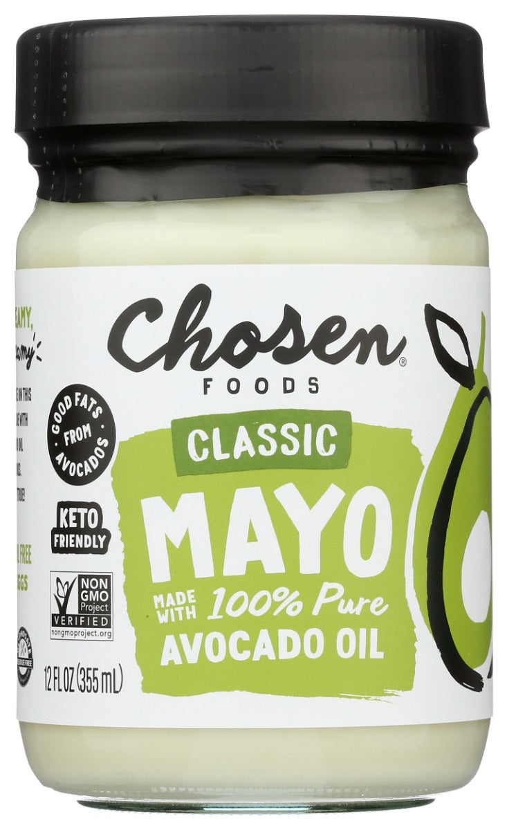 Made with 100% Pure Avocado Oil-  Packed with good fats from avocados and crafted without soy or canola oil for clean, wholesome flavor.
Endless Uses, Unbeatable Flavor- This mayo with avocado oil does it all"spread it on sandwiches, wraps, and burgers, dip it with fries or veggies, and even use it to make your own marinades, bound salads, or homemade salad dressings.
Certified Non-GMO, gluten-free, glyphosate-residue free, kosher, keto friendly, and free of soy and canola oils.