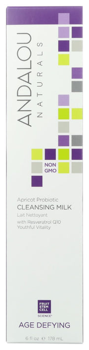 Fruit Stem Cell complex from the Apple &amp; Grape, Resveratrol CoQ10 and skin-friendly vegan probiotics gently remove make-up and impurities, rinsing away dull surface cells and balancing skin flora. Apricot and Borage Oils are infused to rejuvenate dehydrated skin, for a fresh glow and a rejuvenated complexion.