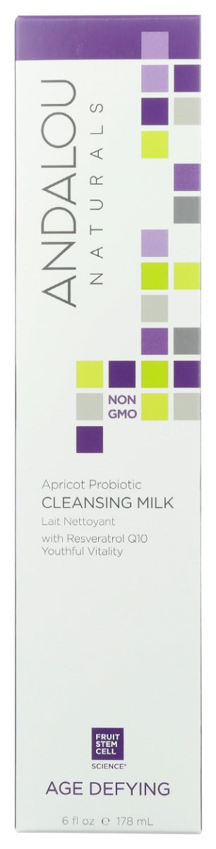 Fruit Stem Cell complex from the Apple &amp; Grape, Resveratrol CoQ10 and skin-friendly vegan probiotics gently remove make-up and impurities, rinsing away dull surface cells and balancing skin flora. Apricot and Borage Oils are infused to rejuvenate dehydrated skin, for a fresh glow and a rejuvenated complexion.