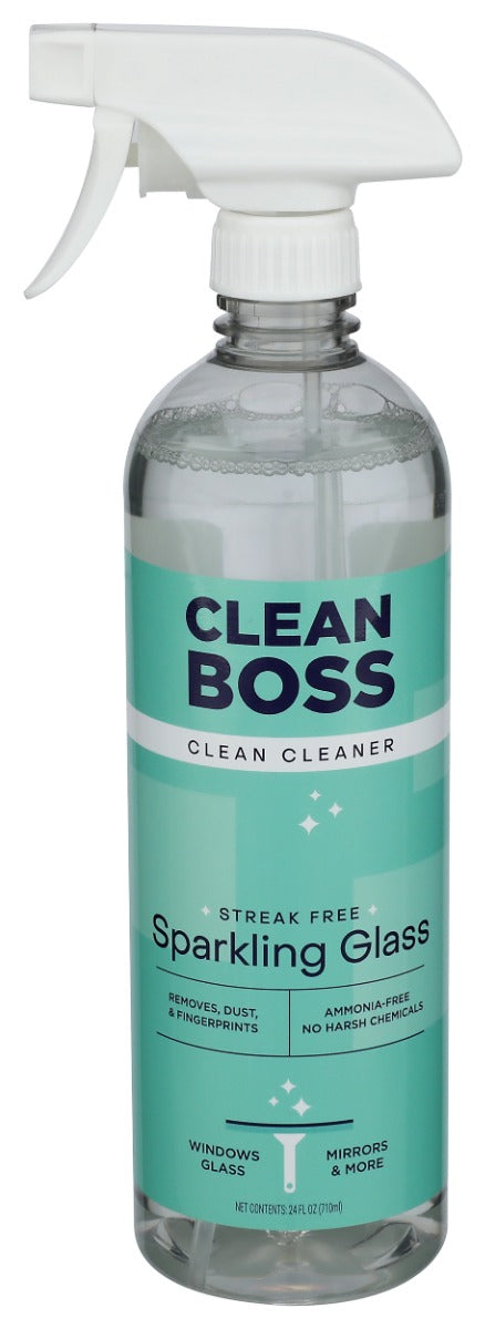 CLEAN BOSS: Sparkling Glass Spray Cleaner, 24 fo