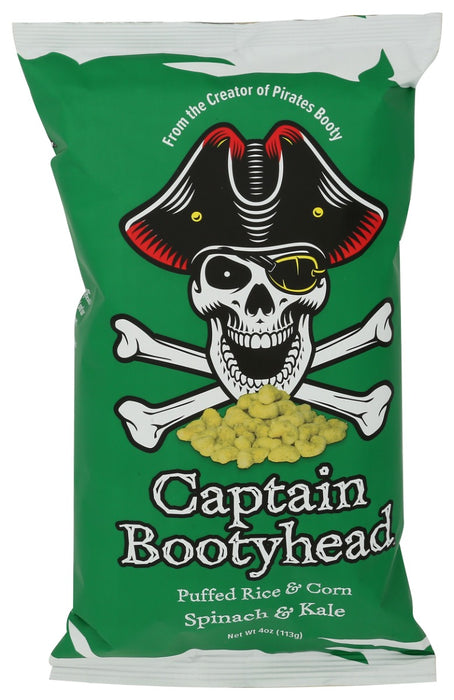 CAPTAIN BOOTYHEAD: Puffed Rice and Corn Spinach and Kale, 4 oz