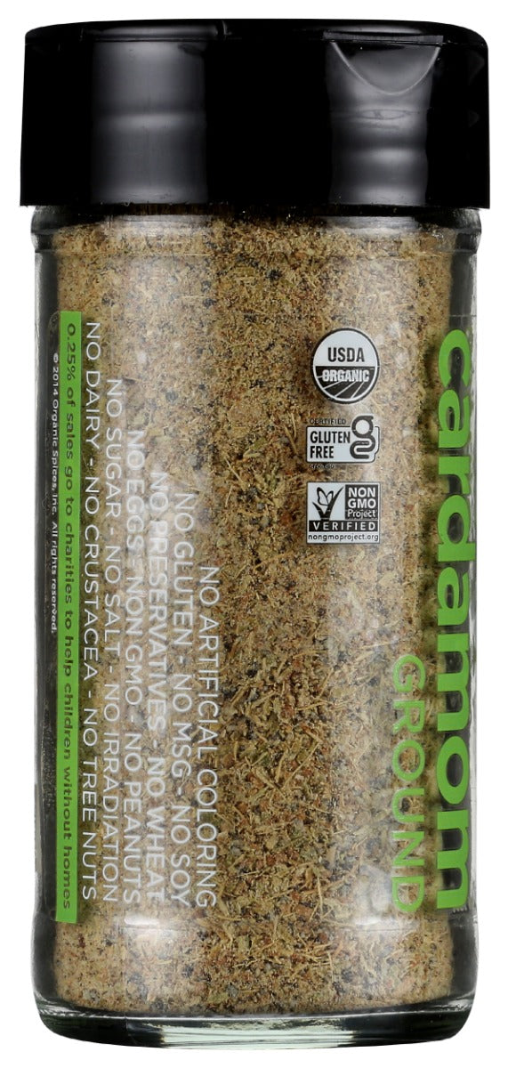 SPICELY ORGANICS: Organic Cardamom Ground Jar, 2 oz