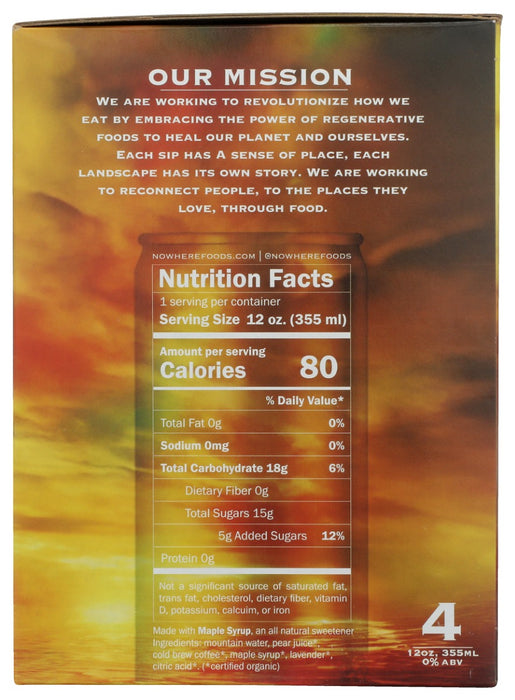 NOWHERE: Tidal Break Non Alcoholic Mocktail 4Pk, 48 fo