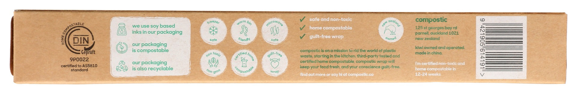 COMPOSTIC: Compostable Cling Wrap, 150 ft