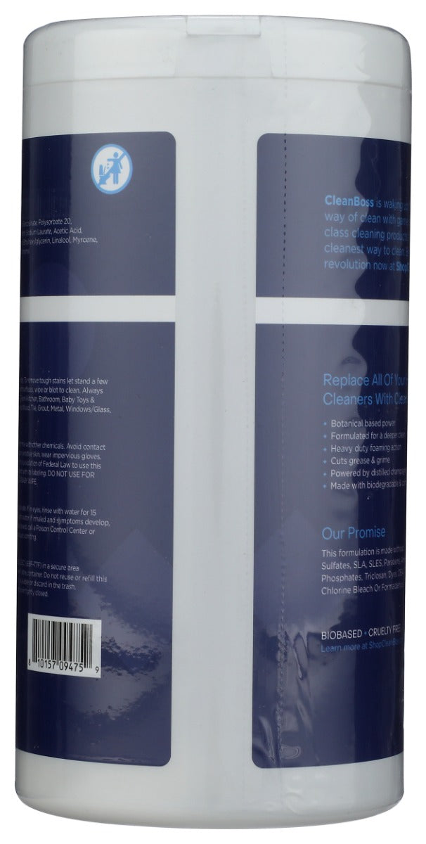 CLEAN BOSS: Multi Surface Wipes, 70 ea
