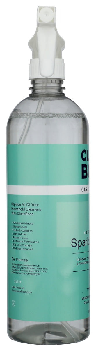 CLEAN BOSS: Sparkling Glass Spray Cleaner, 24 fo