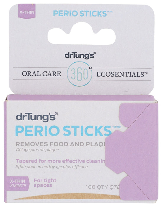 DR TUNGS: Perio Sticks Birch Dental Sticks X Thin, 100 pc