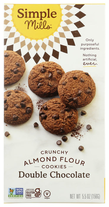 
Made with plant powered, nutrient-dense ingredients 
Smartly sweetened with organic coconut sugar and chocolate chips at just 8g of sugar per serving. 
Our simple ingredient line-up includes almond flour, and coconut oil 
Sized for feel-good snacking 
Certified Gluten-Free, Grain Free, Corn Free, Gum Free 
Non-GMO 
Vegan 
