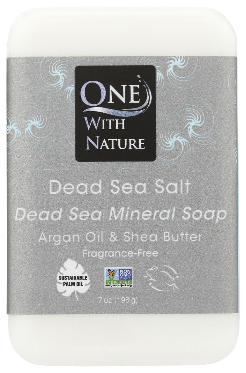 This unique soap combines pure Dead Sea salt, argan oil and shea butter in a natural vegetable base. Triple milled* right at the source " The Dead Sea. Absolutely nothing  artificial.  Fragrance-free.