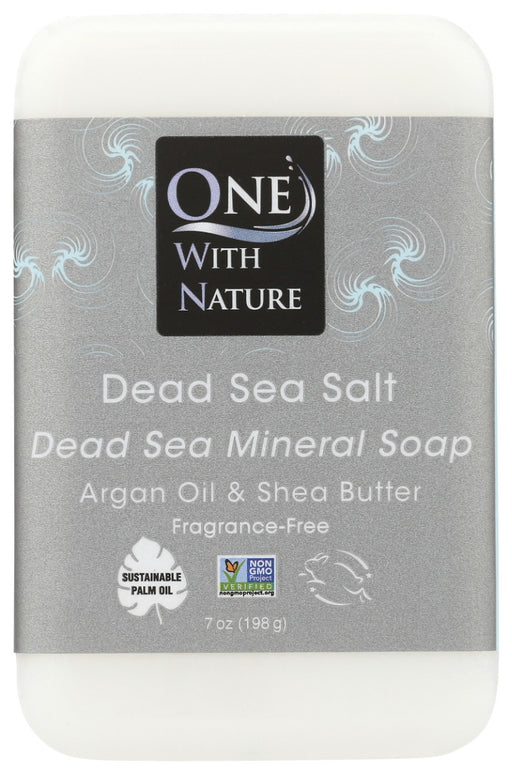 This unique soap combines pure Dead Sea salt, argan oil and shea butter in a natural vegetable base. Triple milled* right at the source " The Dead Sea. Absolutely nothing  artificial.  Fragrance-free.