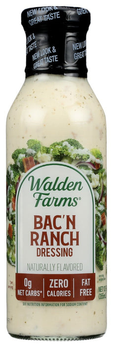 At Walden Farms, we couldn't leave this irresistible dressing combination out. Full of flavor while saving you so many calories, our Bac'n Ranch Dressing contains zero calories, only thoughtful ingredients like organic vinegar herbs and spices.
Nobody puts bacon and ranch in the cheat day corner.