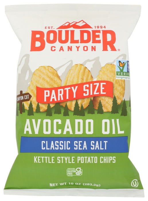 BOULDER CANYON: Avocado Oil Classic Sea Salt Kettle Style Potato Chips, 10 oz