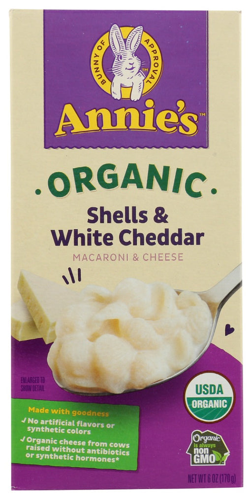 WHOLESOME INGREDIENTS: There are no artificial flavors or synthetic colors
QUICK AND EASY: Whip up your mac and cheese on the stovetop; Have yum ready in about 10 minutes
CERTIFIED ORGANIC: Non-GMO and certified USDA Organic for the goodness you'd expect from Annie's mac and cheese