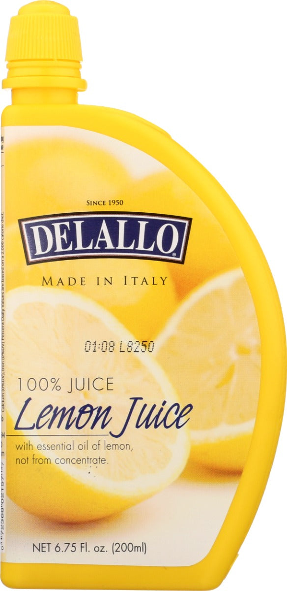 DELALLO: Lemon Juice Slice Bottle, 6.75 fo