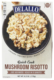 DELALLO: Quick Cook Mushroom Risotto, 6.2 oz