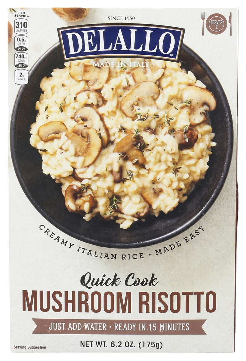 DELALLO: Quick Cook Mushroom Risotto, 6.2 oz