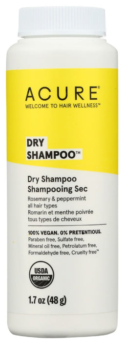 Dry shampoo featuring rosemary and peppermint to refresh scalp and add volume.