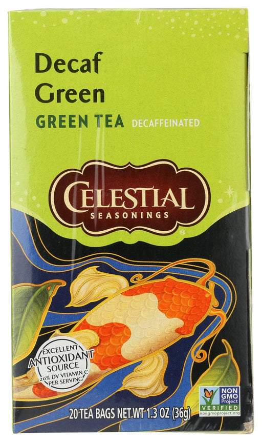 This decaffeinated green tea artfully balances a bold, fresh taste with a slight sweetness, and pleasant nuttiness. We've also added antioxidant Vitamin C to support your everyday wellness.