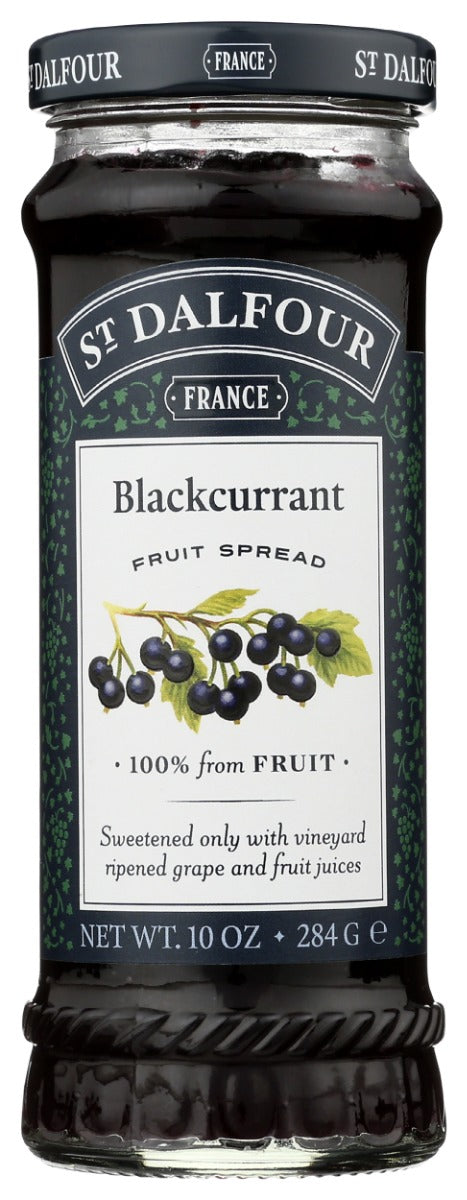 ST DALFOUR: Blackcurrant Fruit Spread, 10 oz